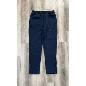 Adidas All SZN Blue Fleece Sweatpants Mens Sz Large Zip Ankle Embroidered Logo